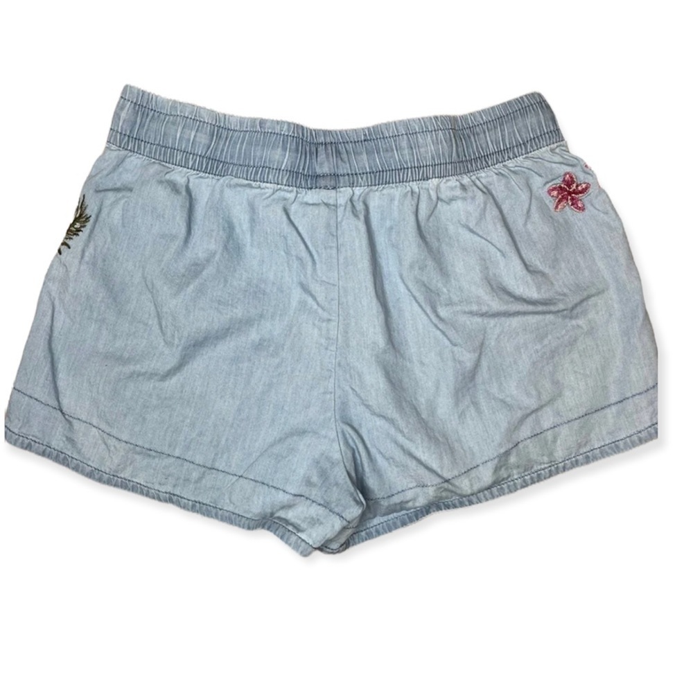 Express High Rise Chambray Shorts - Picture 3 of 3